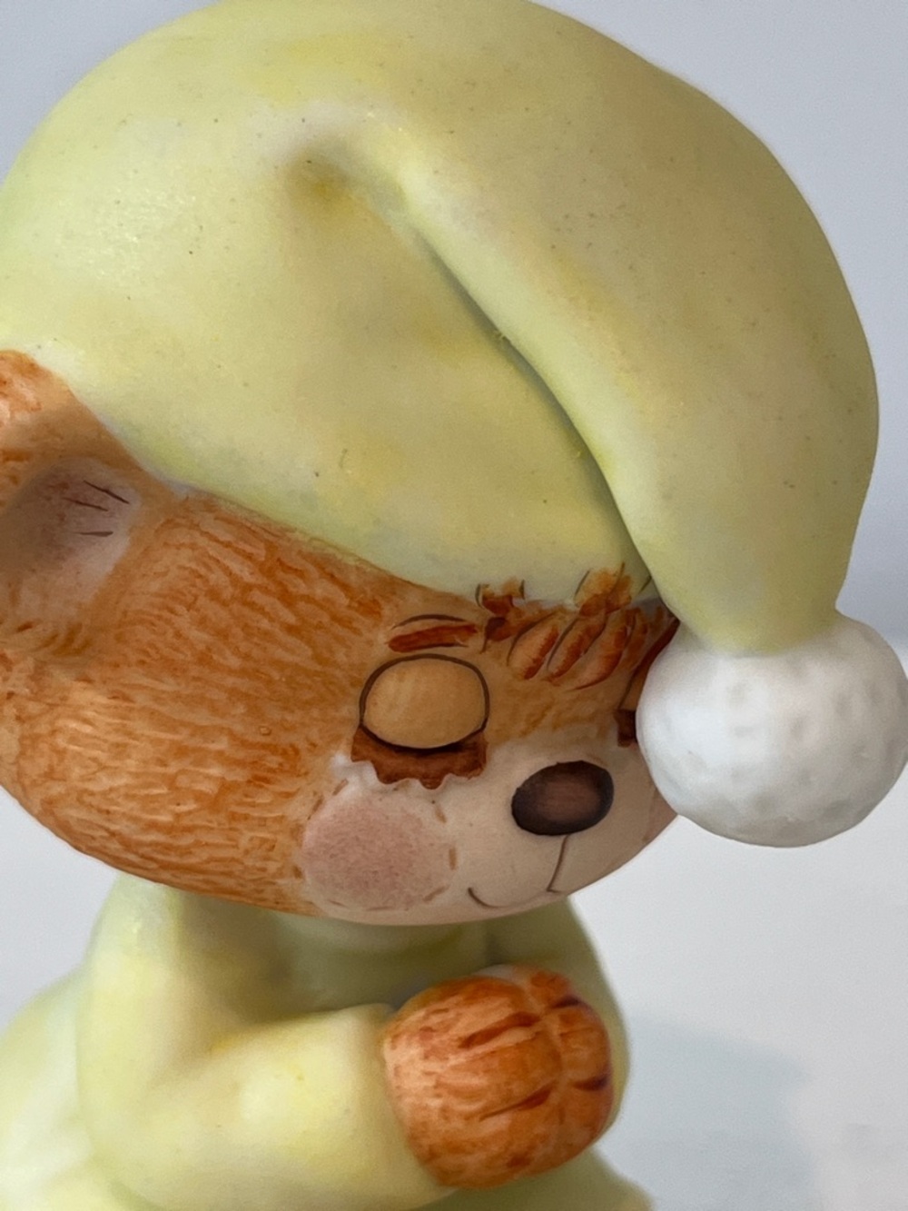Enesco Ceramic sleepytime Bear w/ kitten. 1985 - Picture 2 of 7
